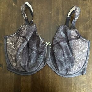 Fayreform Bra 36J (US) Sexy Lace Lingerie Wired Bow Victorian Romantic Sheer 💕